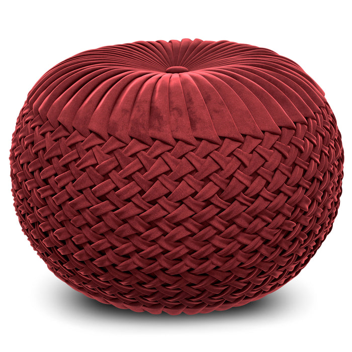 Grafton - Velvet Round Pouf