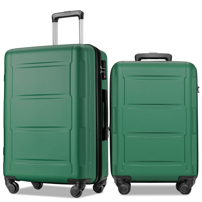 Expanable Spinner Wheel 2 Piece Luggage Set ABS Lightweight Suitcase With Tsa Lock 20" / 24"