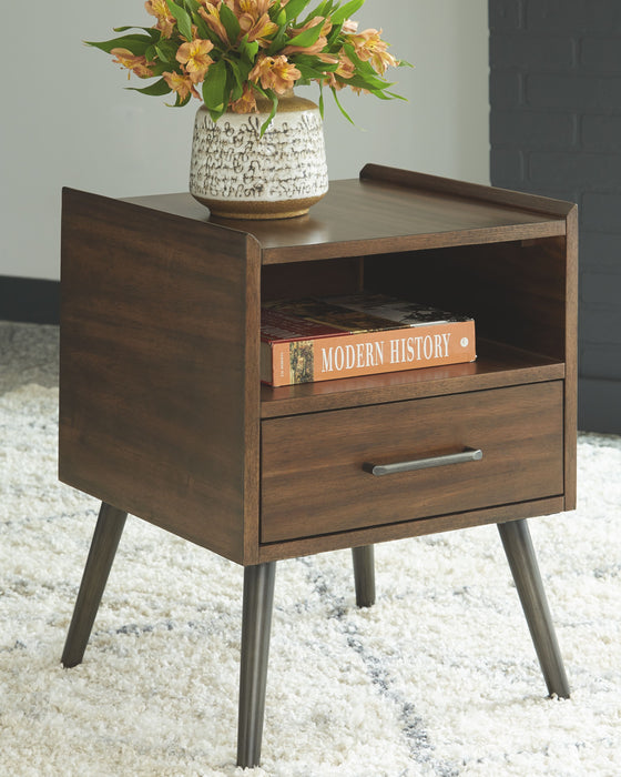 Calmoni - Brown - Square End Table