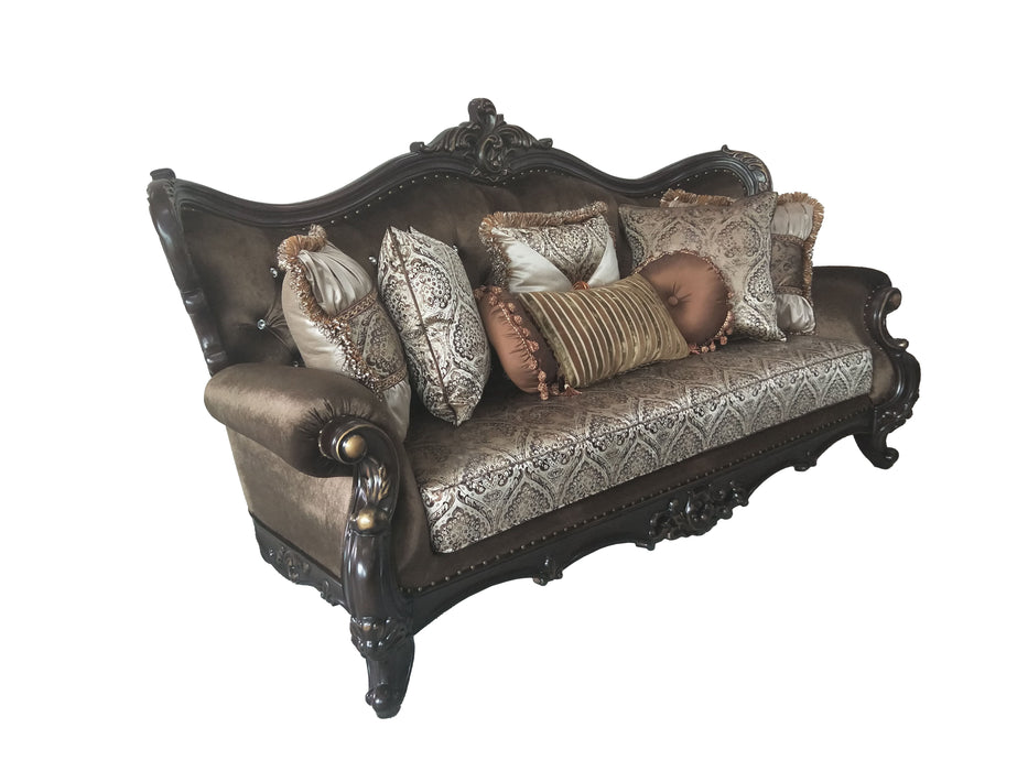 Aroma - Sofa And Loveseat - Dark Brown