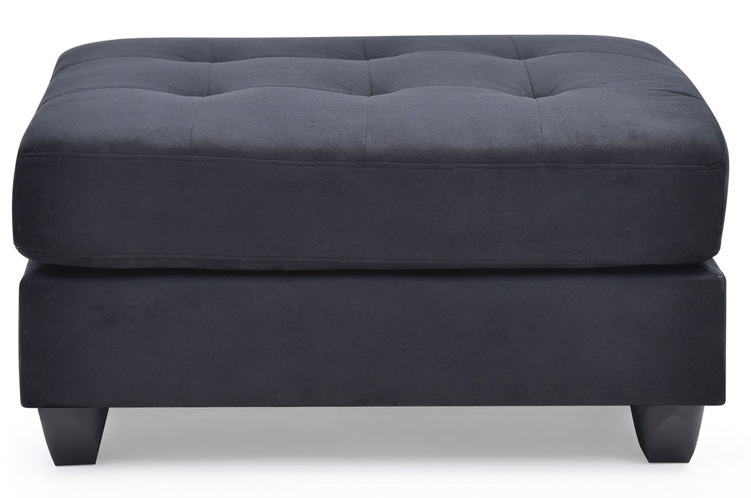 Glory Furniture Malone Ottoman, Black