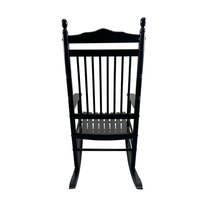 Balcony Porch Adult Rocking Chair - Black - Wood