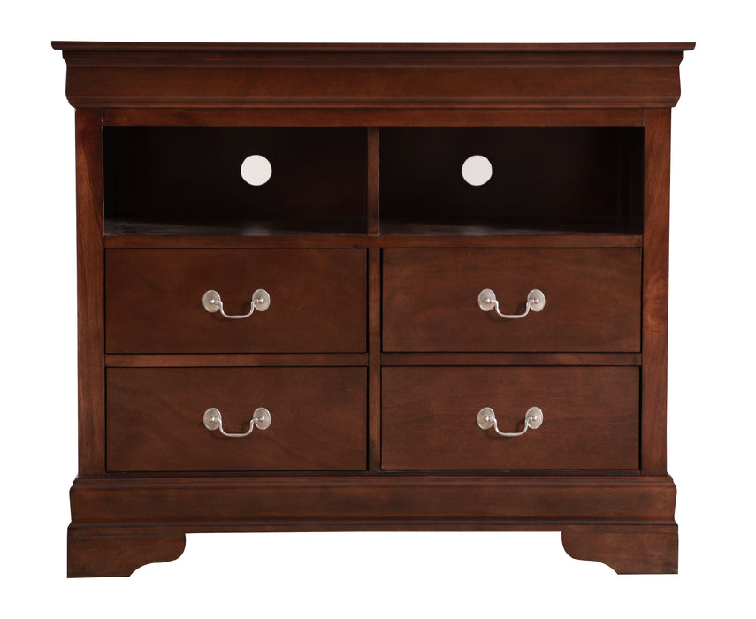 Glory Furniture Louis Phillipe TV Media Chest, Cappuccino