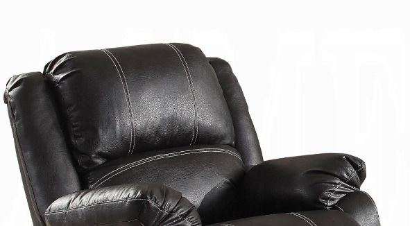 Zuriel - Synthetic Leather Recliner Chair - Black