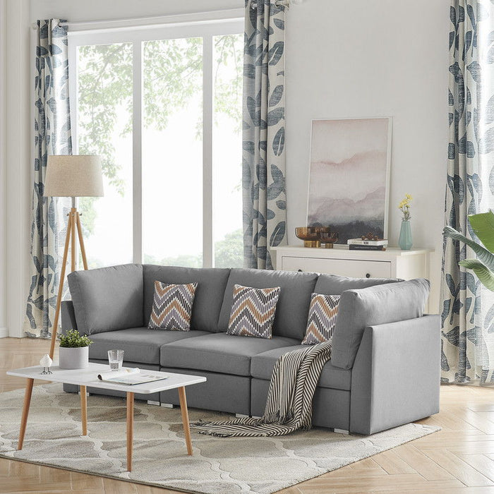 Amira - Fabric Sofa Couch With Pillows