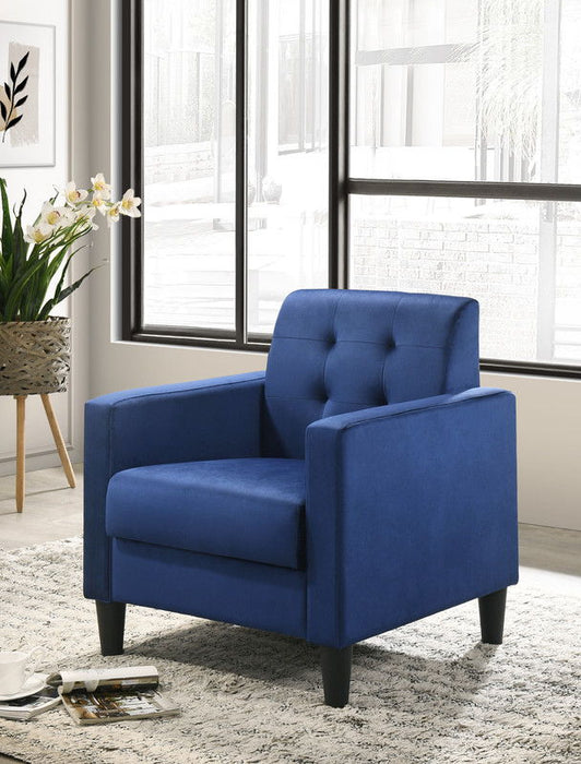 Hale - Velvet Accent Armchair With Tufting