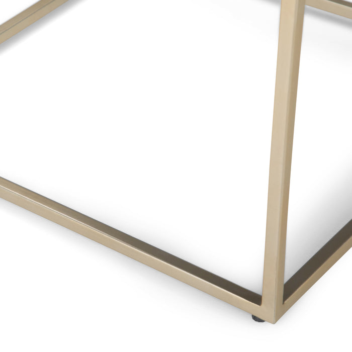 Kline - Accent Table - White / Gold