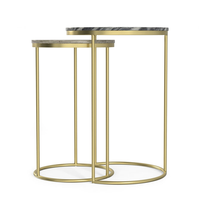 Ashley - 2 Pc Nesting Table - Gold