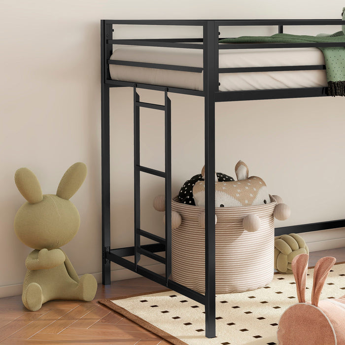 Adam - Junior Twin Loft Bunk - Black