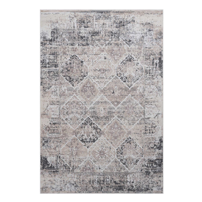 Payas - 6' x 9' Traditional Non-Shedding Living Room Bedroom Dining Home Office Stylish And Stain Resistant Area Rug - Cream / Anthracite