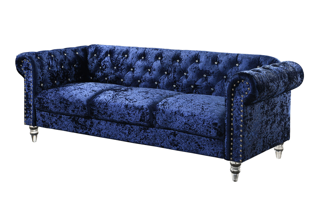 U9550 - Velvet Sofa - Blue