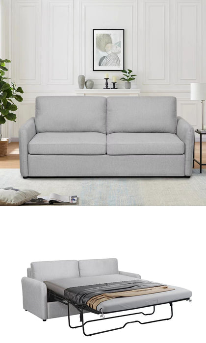 Sleeper Sofa Pull Out Bed, Convertible Sofa Bed Couch 2 In 1, With Foam Mattress For Living Room