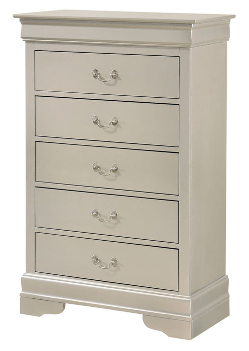 Glory Furniture Louisphillipe Chest, Silver Champagne