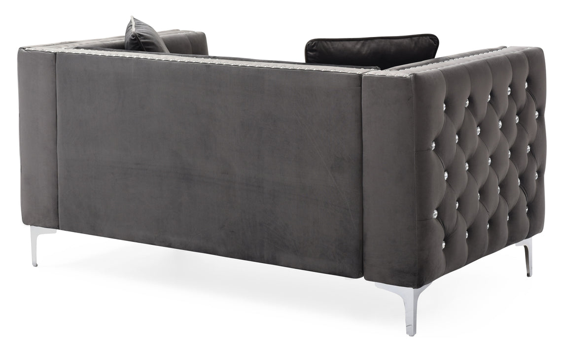 Glory Furniture Paige Loveseat, Gray