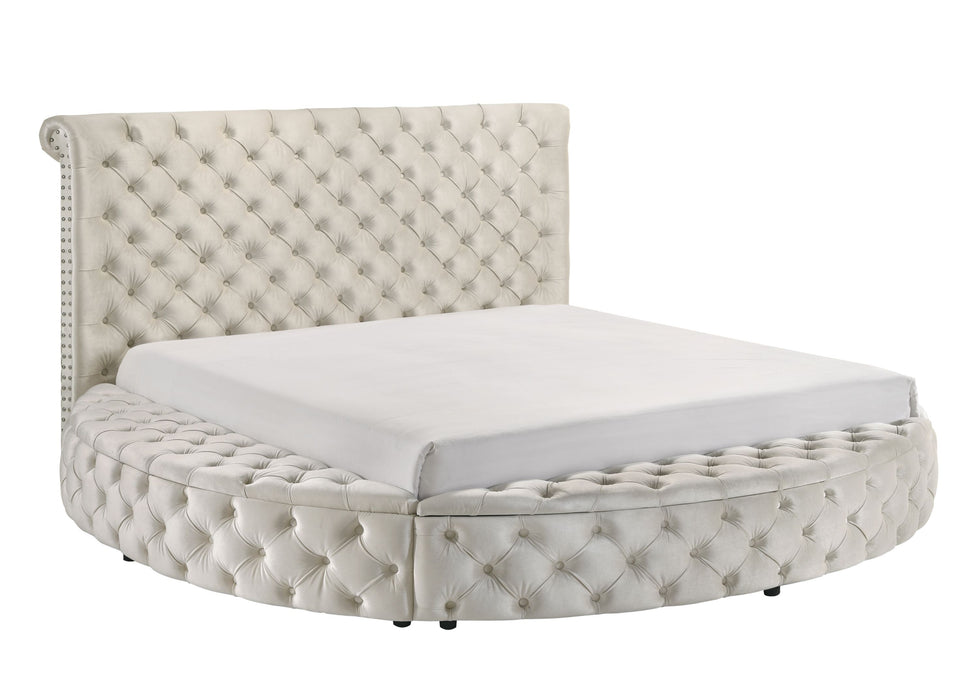 Brigitte - Queen Storage Bed - Ivory