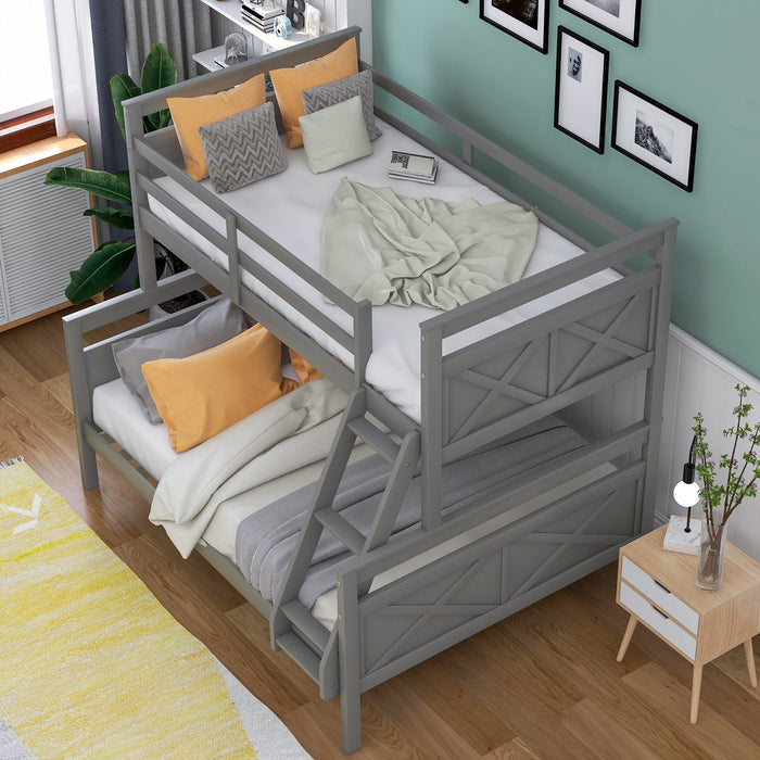 Kids Furniture - Bunk Bed With Ladder, Safety Guardrail, Perfect For Bedroom