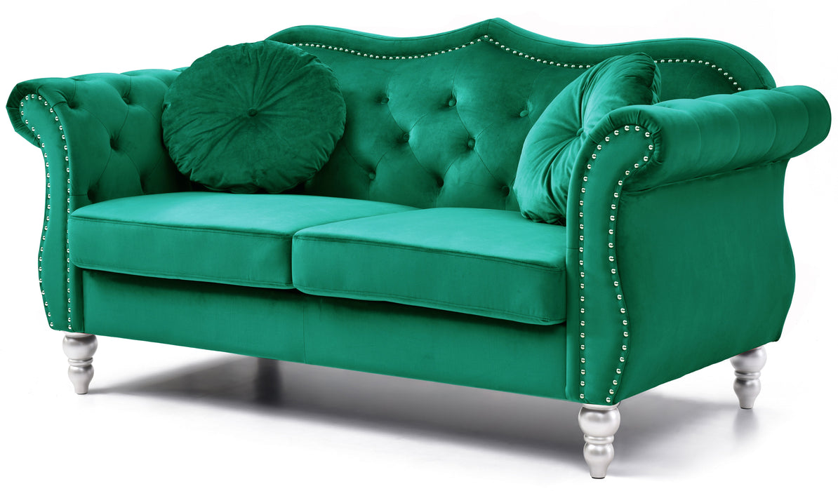 Glory Furniture Hollywood Loveseat, Green