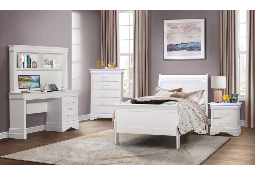 Charlie - Twin Bed - White