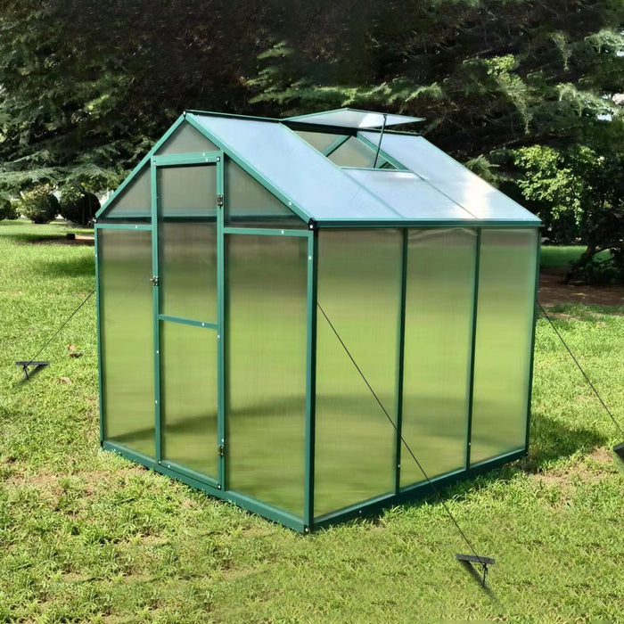 Newly Marketed Gain Height Windproofaluminum Greenhouse Polycarbonate Greenhouse Raised Base And Anchor Aluminum Heavy Duty Walk-In Greenhouses For Outdoor Backyard In All Season