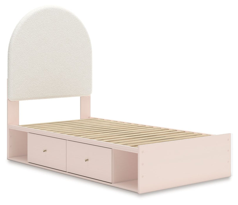 Wistenpine - Upholstered Panel Bed With Storage