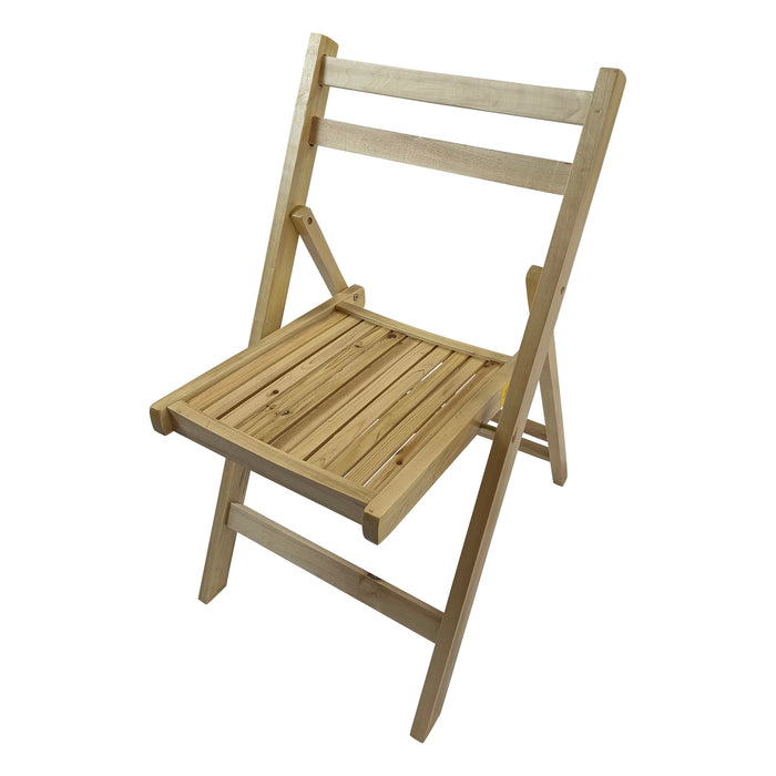 Furniture Slatted Wood Folding Special Event Chair - Wood, (Set of 4), Folding Chair, Foldable Style