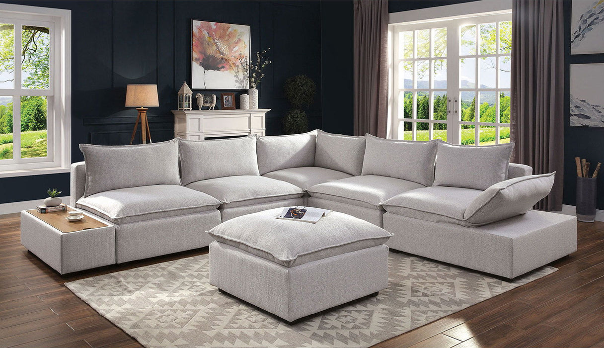 Arlene - Ottoman - Light Gray