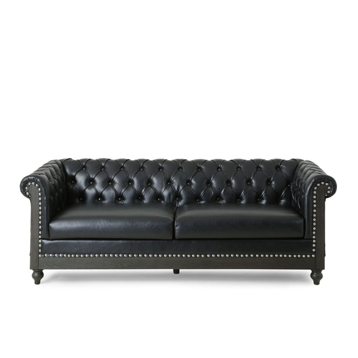 3 Seater Sofa - Black - PU