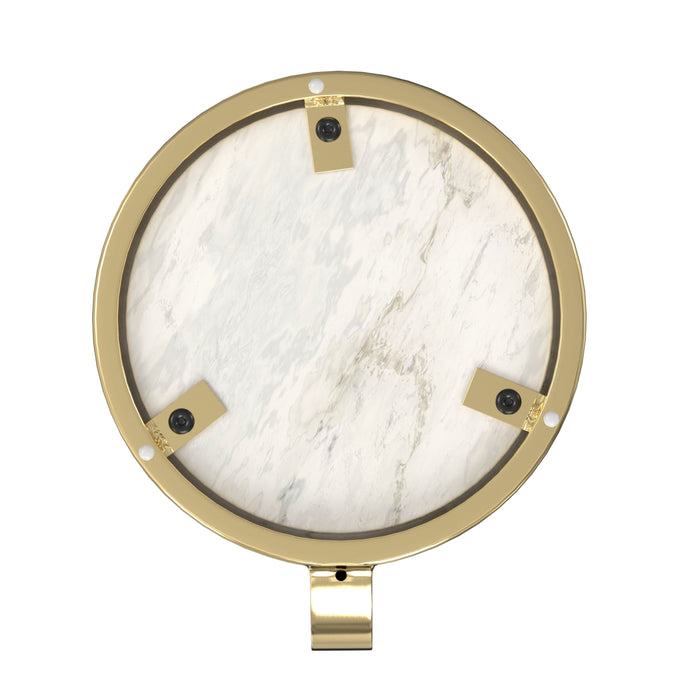 Sylvie - Side Table - White / Gold