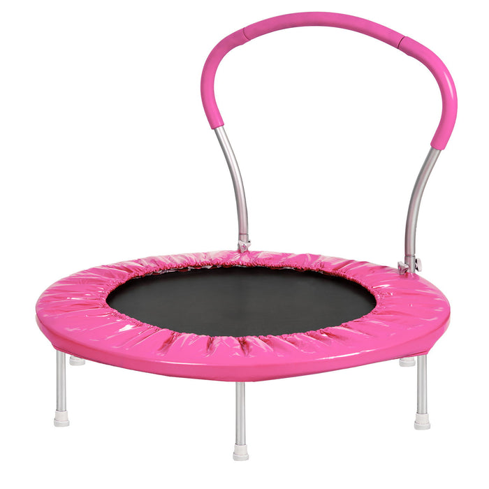 Trampoline With Handle (Pi)-Metal - Pink