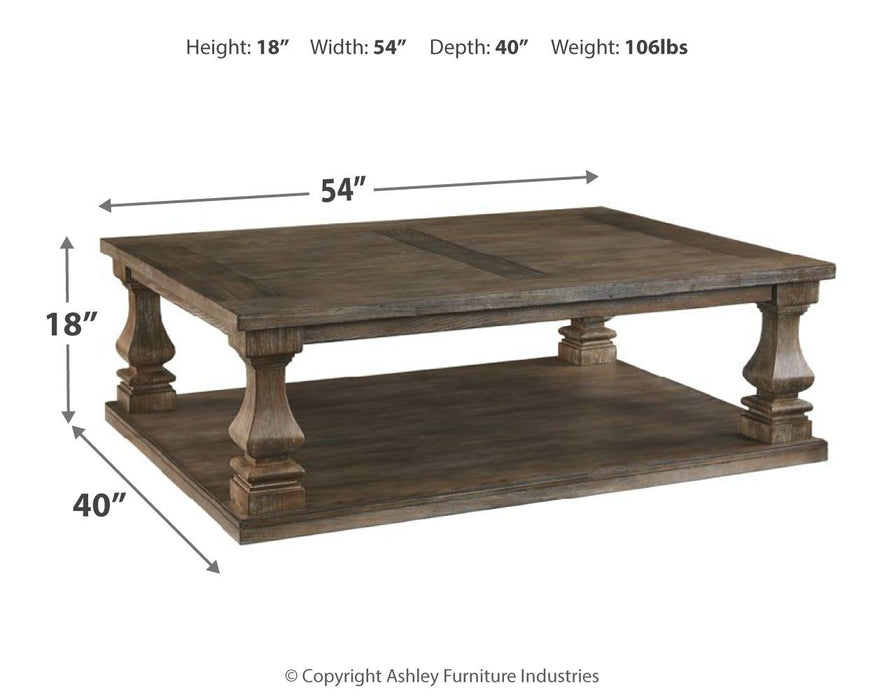 Johnelle - Cinza - Mesa de coquetel retangular