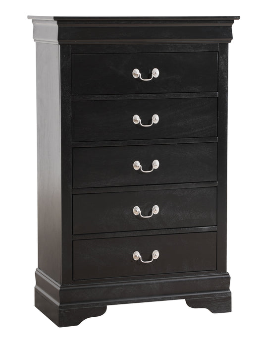 Glory Furniture - Glory Furniture Louisphillipe ChesT-Black - Particle Board