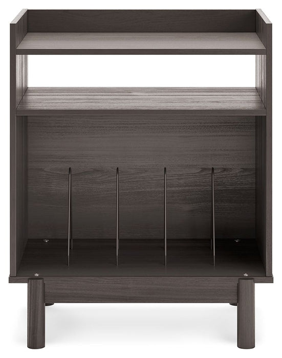 Brymont - Cinza Escuro - Console com detalhes em plataforma giratória