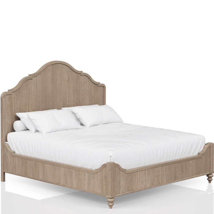 Queen Panel Bed With Transitional Casual Design - Sand