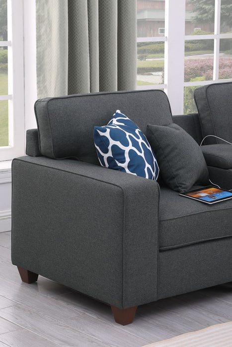 Eric - 9 Piece Upholstered Sectional With Ottoman