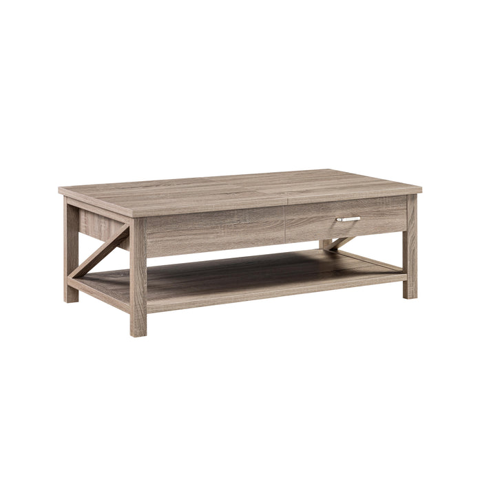 Modern Livingroom Coffee Table With Lift Top With Spacious Bottom Shelf - Dark Taupe