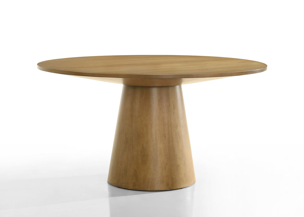 Jasper - Contemporary Round Dining Table With Black Finish Chairs