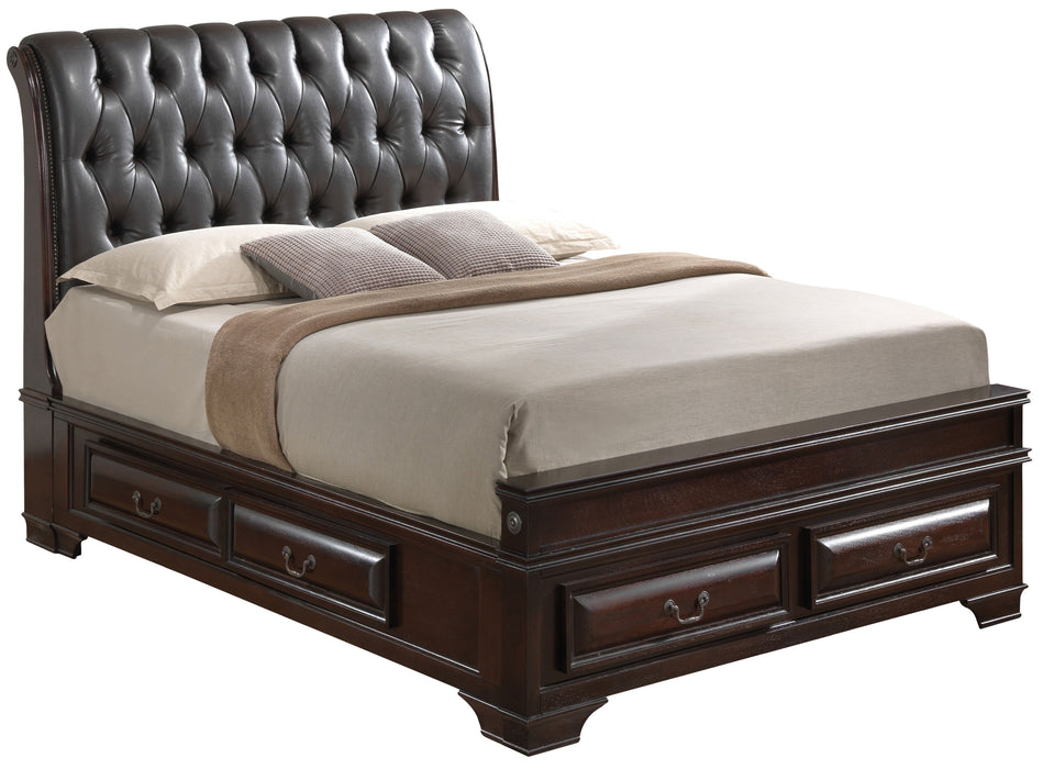 Glory Furniture Lavita Queen Storage Bed, Cappuccino