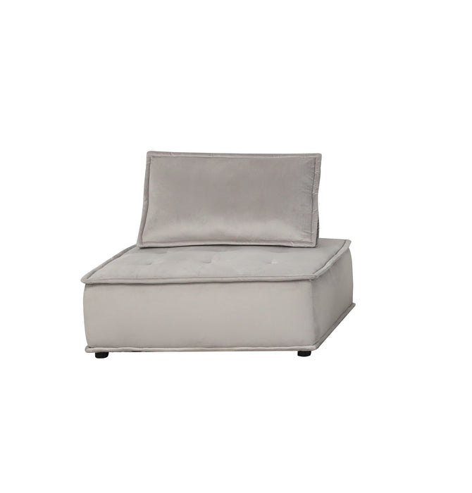 Anna - Velvet Sectional Sofa Ottoman