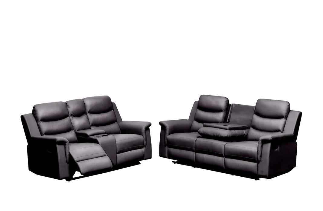 Reclining Sofa With Middle Console Slipcover, Stretch 3 Seat Reclining Sofa Covers Black Faux Leather