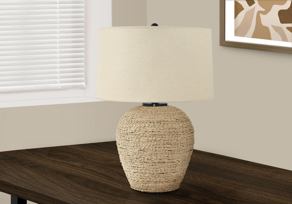 Lighting, Table Lamp, Rattan, Resin, Transitional - Beige