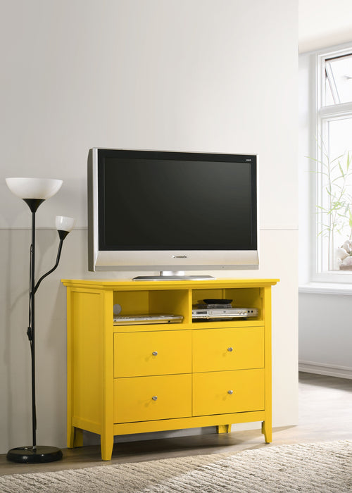 Glory Furniture Hammond TV Media Chest, Yellow