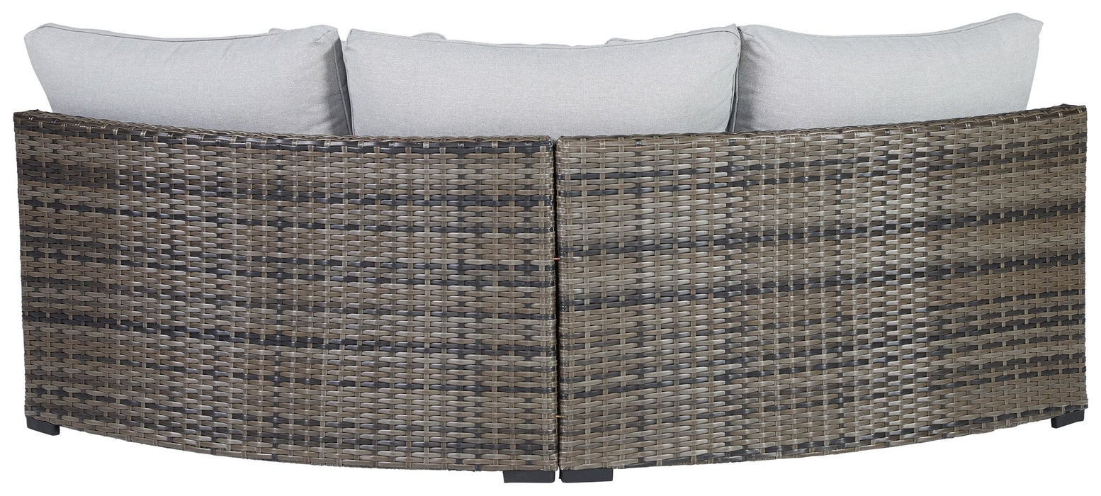 Harbour Court - Cinza - Loveseat Curvo com Almofada