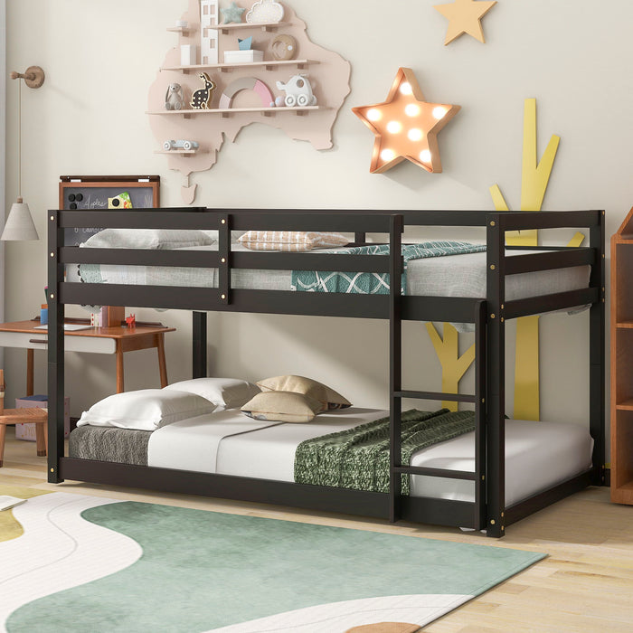 Twin Over Twin Floor Bunk Bed