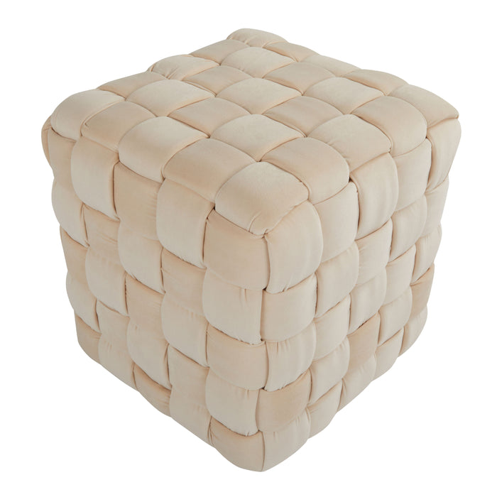 Square Braided Ottoman -