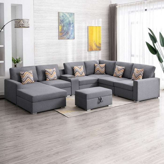 Nolan - 8 Piece Sectional Sofa With Interchangeable Legs