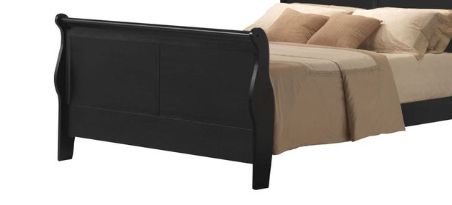 Louis Philippe III - Eastern King Bed - Black