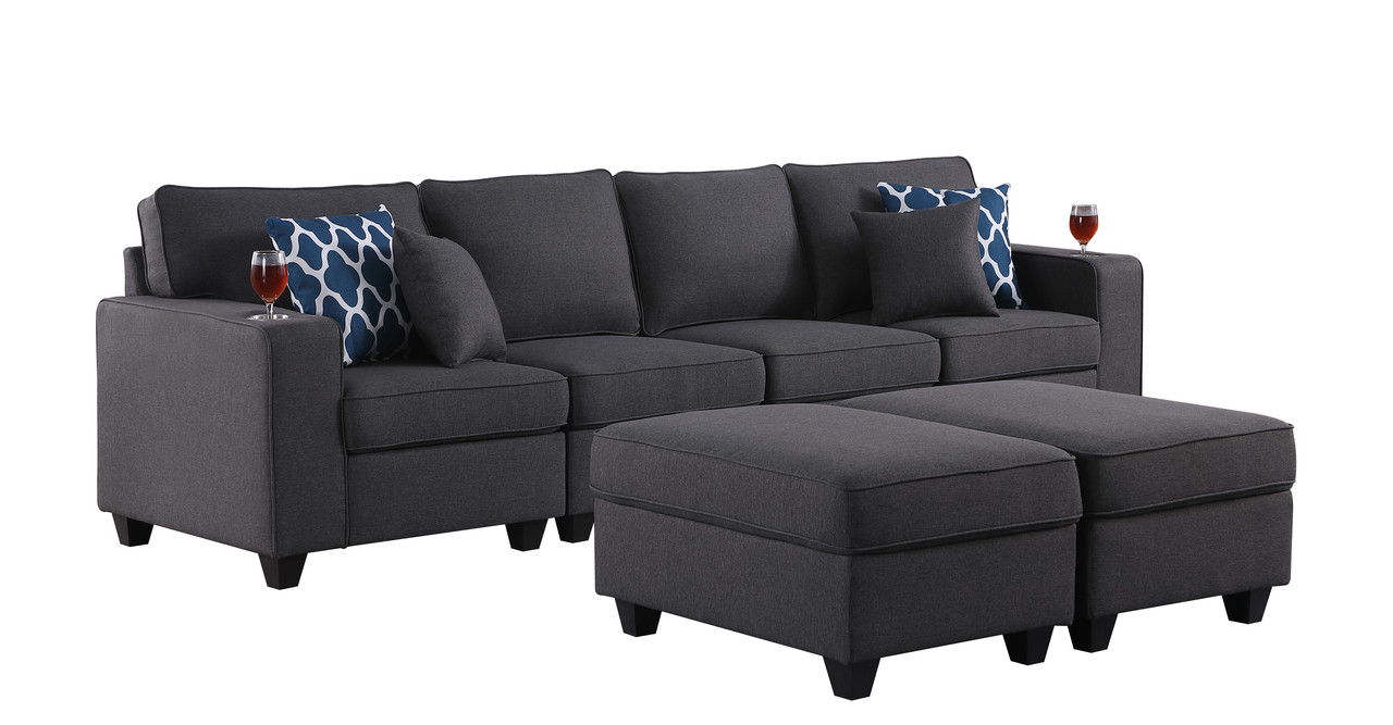 Cooper - Linen 4 Seater Sofa Set