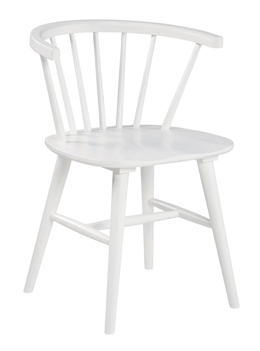 Grannen - Branco - Cadeira lateral da sala de jantar (conjunto de 2)