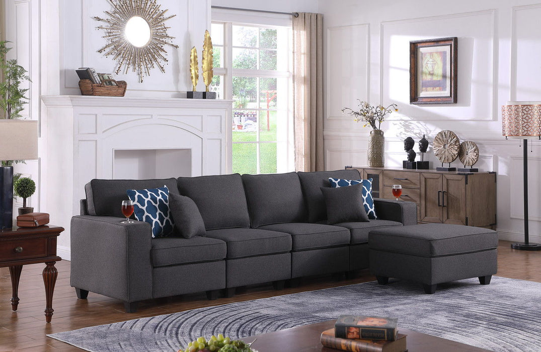 Cooper - Linen 4 Seater Sofa Set