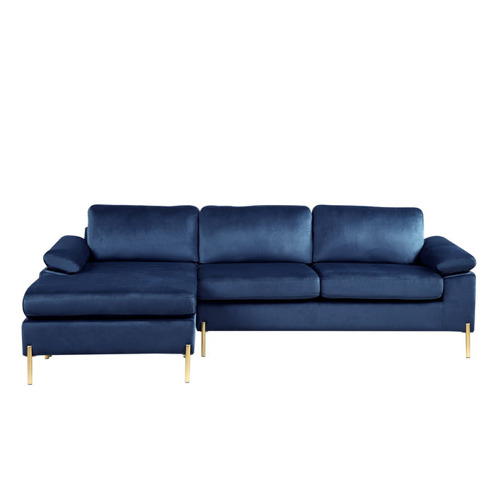 Shannon - Velvet Sectional Sofa With Chaise